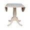 International Concepts Round 42 in Rd Dual Drop Leaf Pedestal Table, 29.5 inH, Unfinished, Ready to Finish, 42 in W, 42 in L K-42DPT - alternate 2